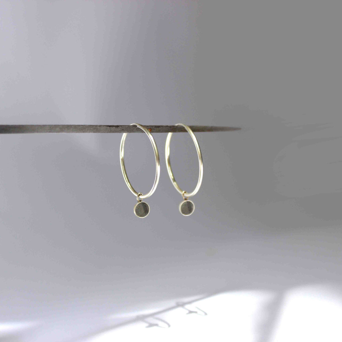 Stacked Silver buy Hoop Dangles