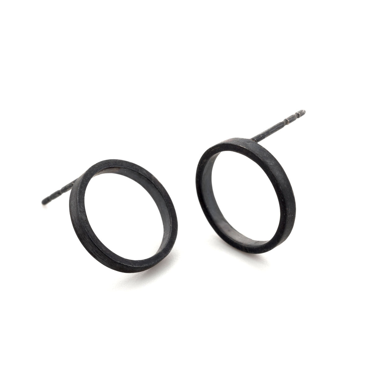 Minimalist black semi-circle earrings, Contemporary round statement earrings, Half circle earrings, Modern simple earrings matte shops black